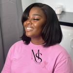 Femme satisfaite avec bob Ms Pretty Hair